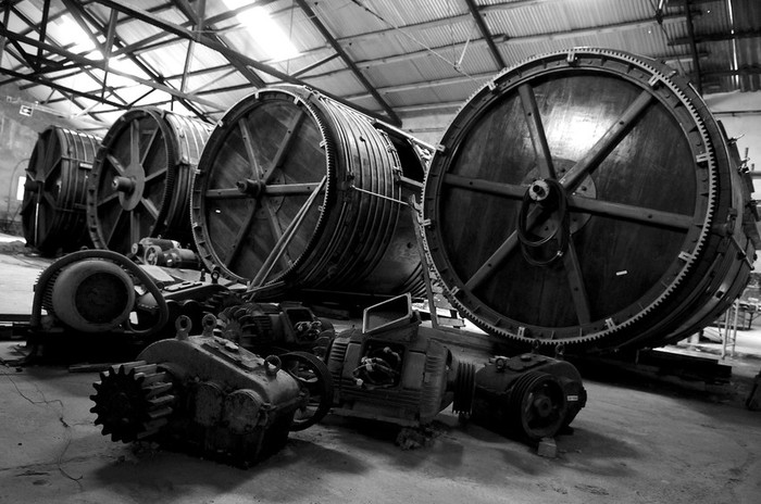 Maquinaria en la planta de la curtiembre Uruven. (archivo, diciembre de 2010) · Foto: Nicolás Celaya