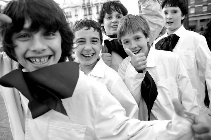 Escolares. (archivo, setiembre de 2010) · Foto: Javier Calvelo
