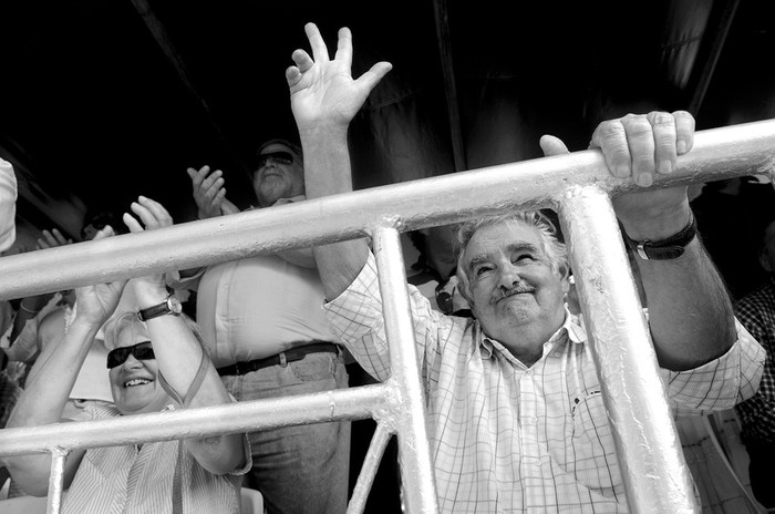 Lucía Topolansky y José Mujica, el sábado, en la fiesta de la Patria Gaucha, en Tacuarembó. · Foto: Nicolás Celaya