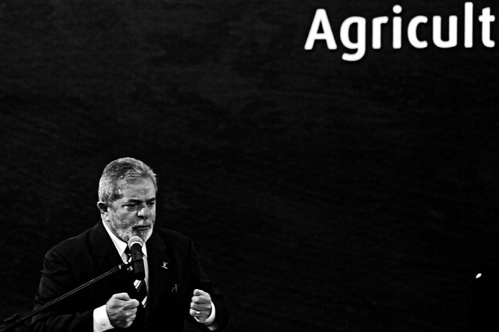 El presidente brasileño, Luiz Inácio Lula da Silva, el lunes 7 de junio, durante un acto en Brasilia, Brasil.
 · Foto: EFE, Fernando Bizerra Jr