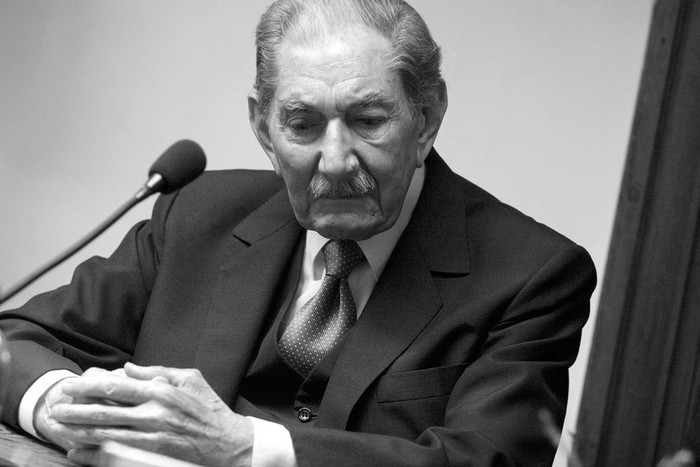 El general Víctor Licandro durante el acto realizado en la sede del Archivo General de la Nación. · Foto: Victoria Rodríguez
