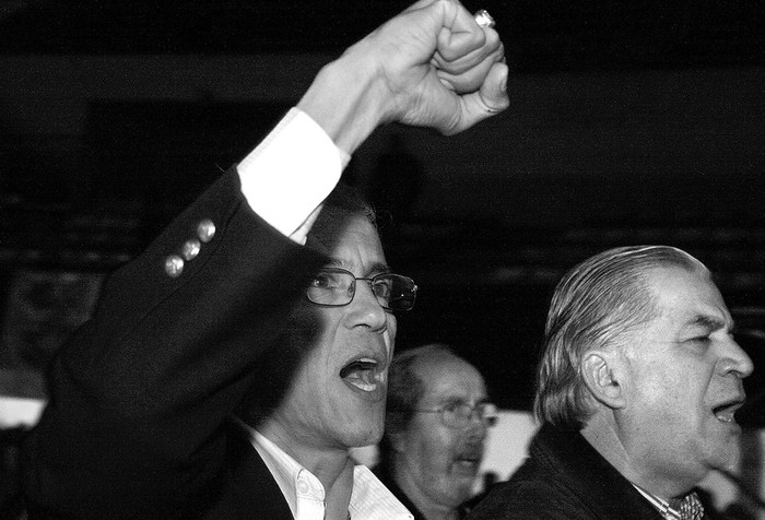Juan Castillo, durante el acto por el 90º aniversario del Partido Comunista del Uruguay (PCU). (archivo, octubre de 2010) · Foto: Victoria Rodríguez