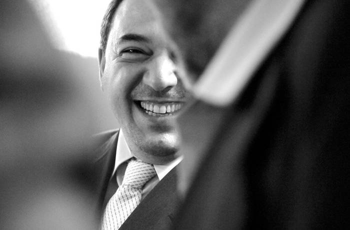El presidente del Banco Central del Uruguay, Mario Bergara, ayer, al finalizar la conferencia de prensa. · Foto: Victoria Rodríguez
