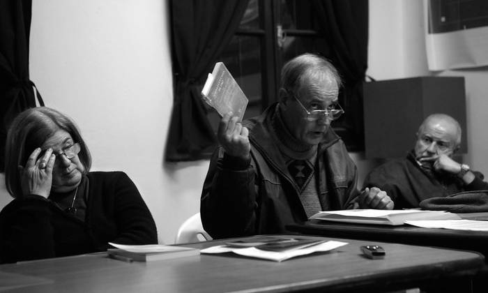 Sara Raíces, Walter de León y Alberto Bensión, el jueves en el CADESYC · Foto: Andrés Cuenca