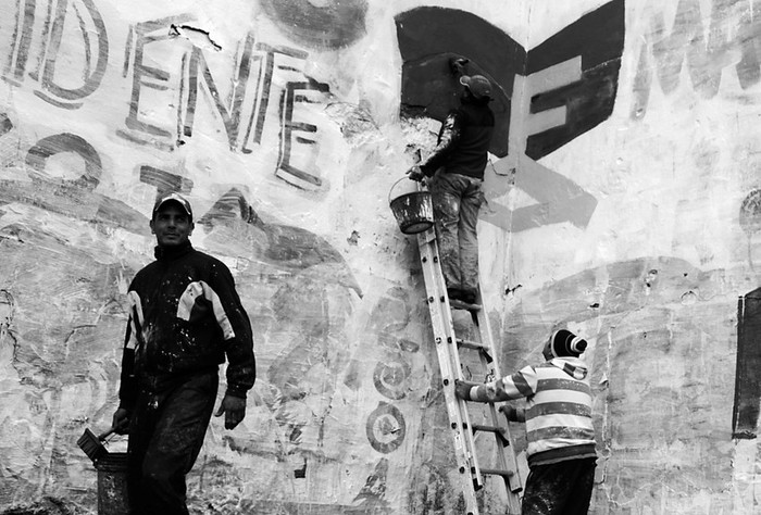 Pintada frente al Palacio Legislativo. (archivo, junio de 2009) · Foto: Victoria Rodríguez