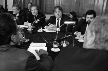 Los ministros Roberto Kreimerman, Luis Almagro y Fernando Lorenzo, ayer, cuando concurrieron a la Comisión de Asuntos
Internacionales del Senado. Los ministros Roberto Kreimerman, Luis Almagro y Fernando Lorenzo, ayer, cuando concurrieron a la Comisión de Asuntos
Internacionales del Senado.
