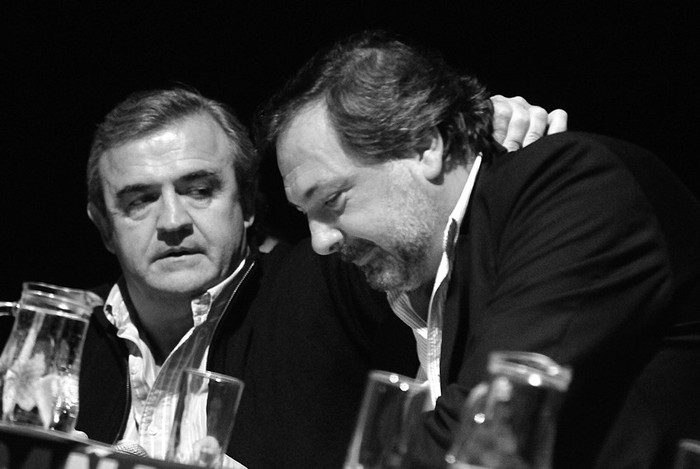 Jorge Larrañaga y Jorge Gandini. (archivo, mayo de 2011) · Foto: Victoria Rodríguez