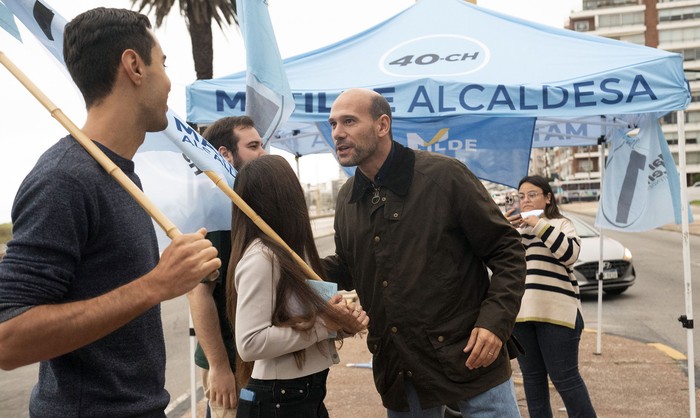 Martín Lema, el 7 de mayo, en Pocitos. · Foto: Alessandro Maradei