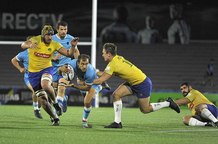 Partido entre Los Teros y Los Tupíes de Brasil por la Americas Rugby Championship 2019, en el Estadio Charrúa (archivo, marzo de 2019). · Foto: Federico Gutiérrez