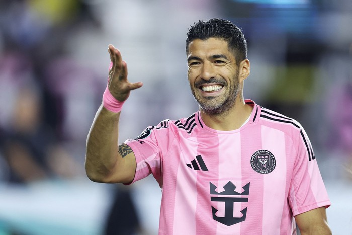 Luis Suárez, de Inter Miami, durante el partido ante Cavalier, en Fort Lauderdale, Florida. · Foto: Megan Briggs, Getty Images, AFP