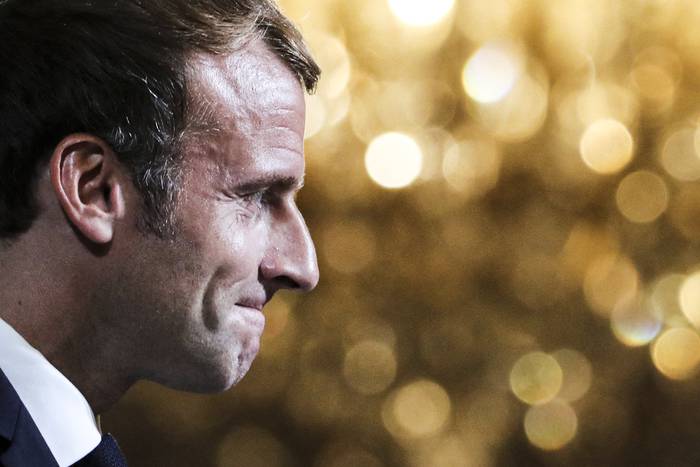 Emmanuel Macron el 20 de Setiembre,  en el Palacio del Elíseo, en París.
Foto: Stefano Rellandini/ AFP · Foto: AFP