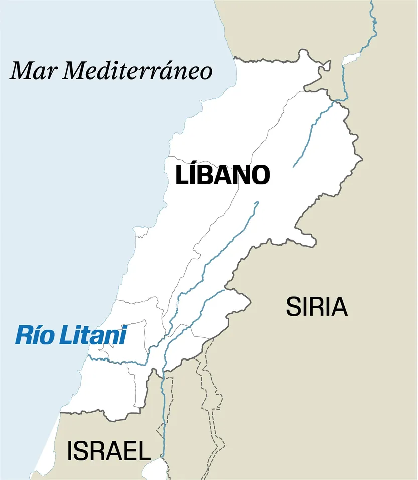 Mapa Líbano