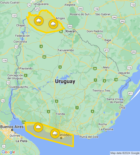 mapa inumet alerta viernes 21