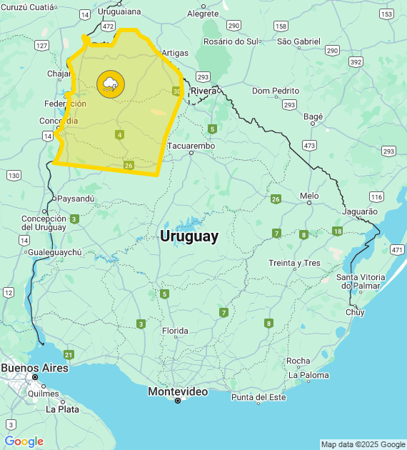 alerta amarilla 28/01