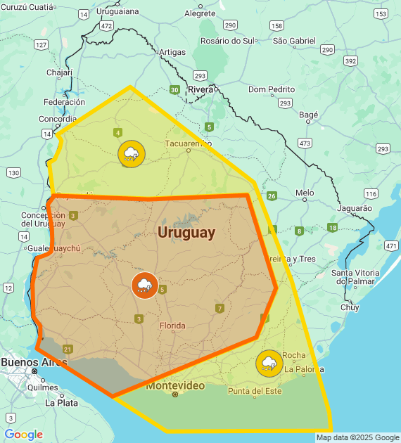 alertas naranja y amarilla 11/02.2
