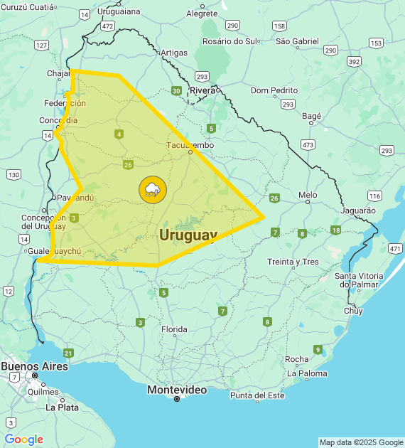 alerta inumet 25/02 11.20