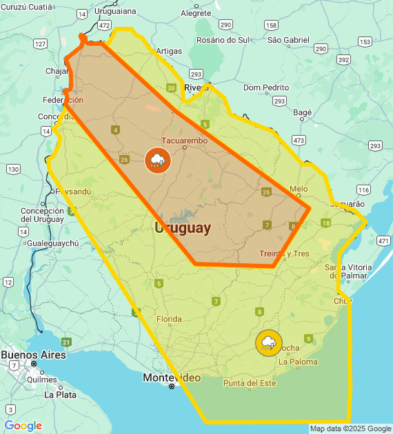 alerta naranja y amarilla 25/02 12.50