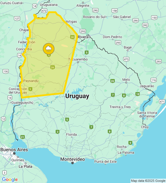 alerta inumet 13.00 07/04