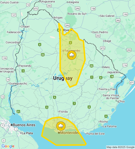 Doble alerta amarilla 1° de agosto