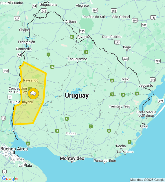 alerta inumet 25 feb