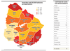 Mapa de homicidios por cada 100000 habitantes