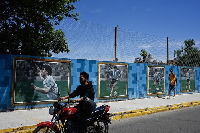 Villa Fiorito, barrio natal de Diego Maradona, en Buenos Aires. · Foto: Luis Robayo, AFP