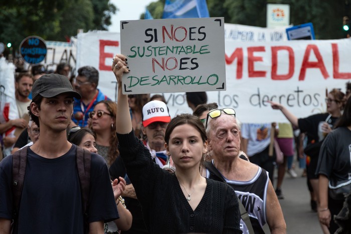 Movilización por el Día Mundial del Agua y en rechazo al proyecto Neptuno-Arazatí, el 22 de marzo. · Foto: Martín Hernández Müller