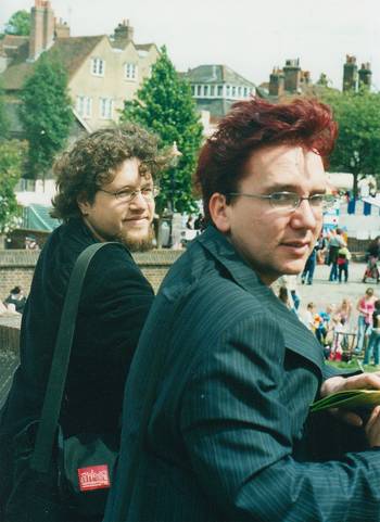 Alberto Toscano y Mark Fisher, mediados de los 2000. · Foto: ninapower.net