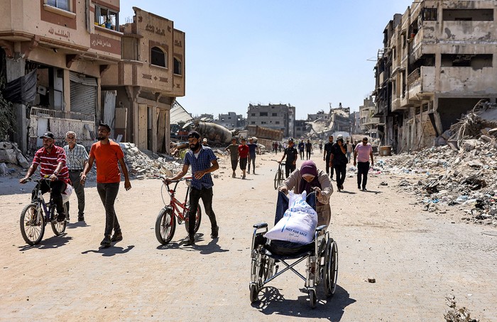 Distrito de Tuffah, al este de la ciudad de Gaza, el 8 de julio. · Foto: Omar Al-Qattaa, AFP