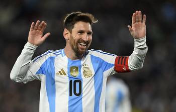 Lionel Messi, festeja su segundo gol  a Venezuela, el 4 de setiembre en Buenos Aires. · Foto: Luis Robayo, AFP