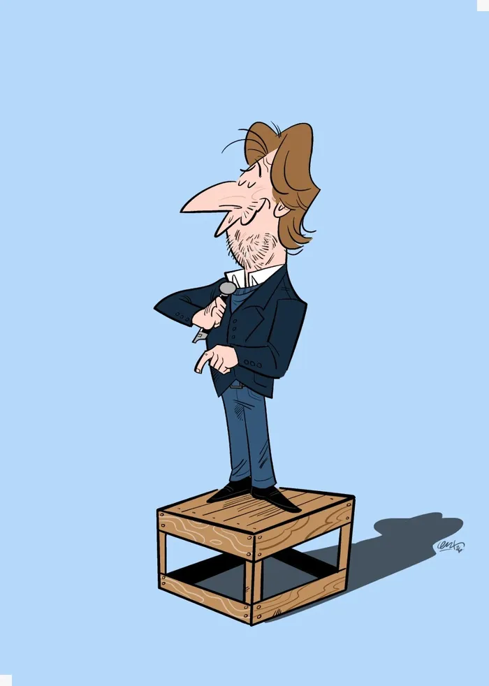 Foto principal del artículo 'Entrevista: Luis Lacalle Pou' · Ilustración: Cristian Moreira (MiLoco)