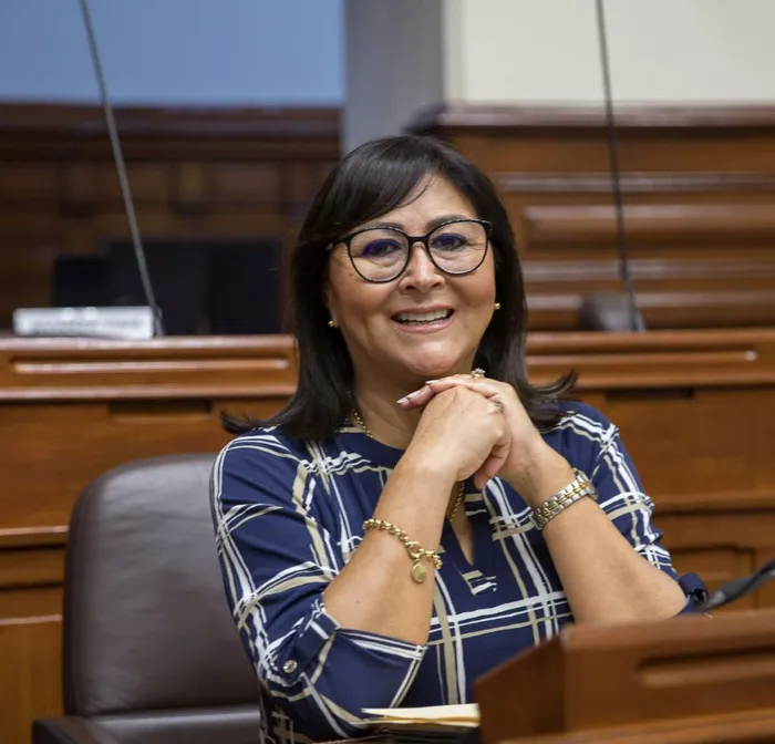 Congresista Milagros Jáuregui de Aguayo, integrante de la bancada de Renovación Popular. 
Foto: Comunicaciones del Congreso de la República, Perú