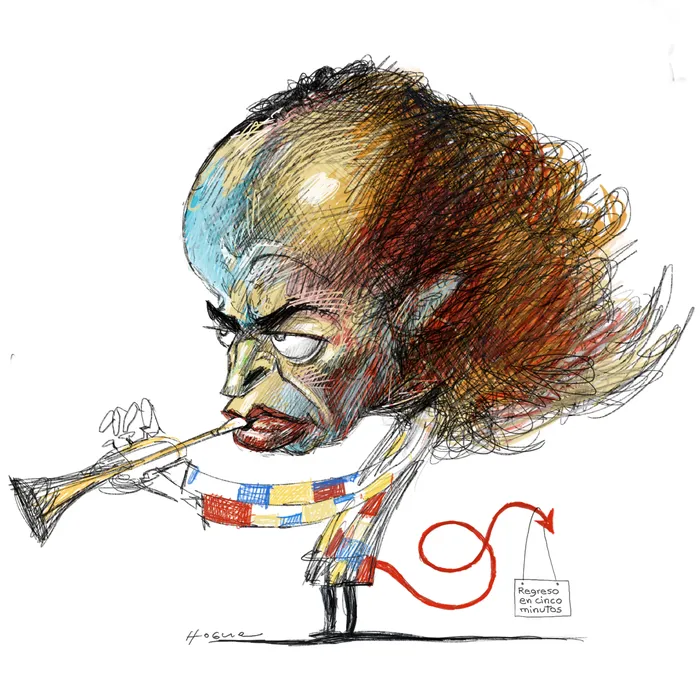 Foto principal del artículo 'Laterales | El día que no vi a Miles Davis...' · Ilustración: Horacio Guerriero