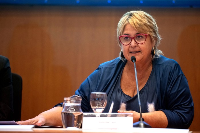 Sandra Lazo, el 21 de mayo, en la Torre Ejecutiva. · Foto: Mara Quintero