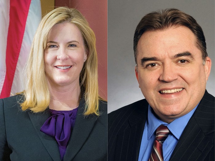 Melissa Hortman y John Hoffman. · Foto: AFP