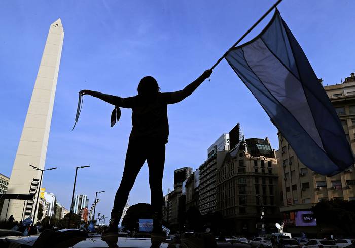Centro de Buenos Aires, el 1 de agosto.
 · Foto: Alejandro Pagni, AFP
