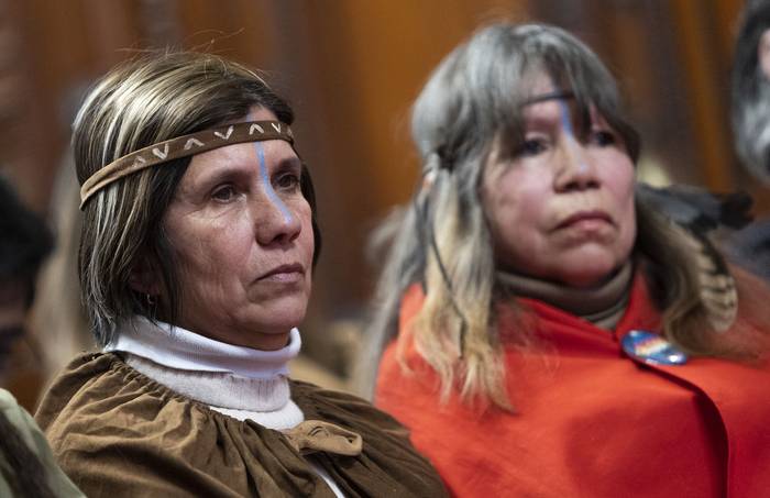 Día de la Mujer Indígena, en la antesala del Senado (05.09.2023). · Foto: Camilo dos Santos