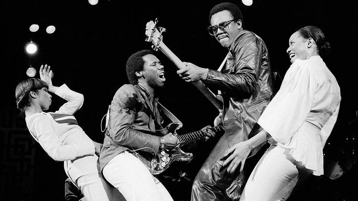 Bernard Edwards, Nile Rodgers, Chic, Alfa Anderson, Soundbreaking: Stories from the Cutting Edge of Recorded Music .  · Foto: Jill Furmanovsky