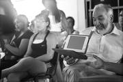 El presidente del Codicen, Wilson Netto ayer, en el taller sobre usos y cuidados del Plan Ceibal, en la UTU de La Teja. / foto: santiago mazzarovich