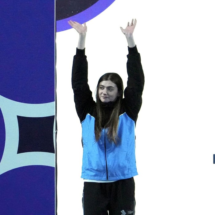 Lucía Ververis Mussio, medalla de plata en el Campeonato Panamericano de Natación Artística 2024, en Lima. Foto: Instagram del evento.