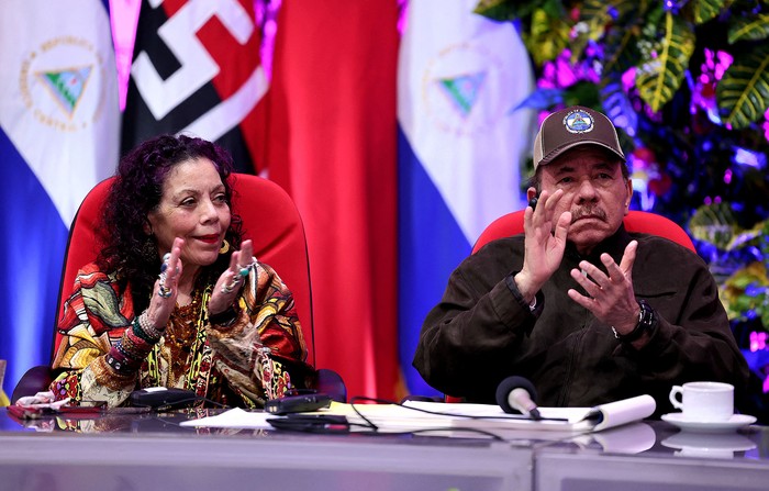 Rosario Murillo y Daniel Ortega.
Foto: Gobierno de Nicaragua, Xinhua, AFP