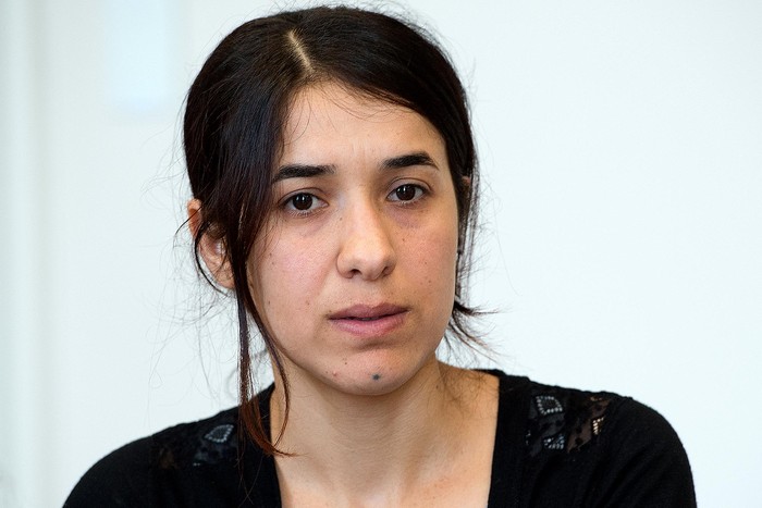 Nadia Murad, irqaquí, ganadora, junto con el doctor congoleño Denis Mukwege, del Premio Nobel de la Paz 2018.  · Foto: Bernd Weissbrod, DPA, AFP