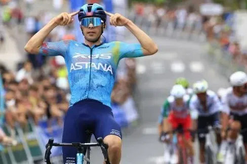 Thomas Silva, el 25 de julio, en la 103ª Clásica de Ordizia.
Foto: Astana