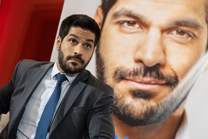 Andrés Ojeda, este miércoles, en la Casa del Partido Colorado. · Foto: Mara Quintero