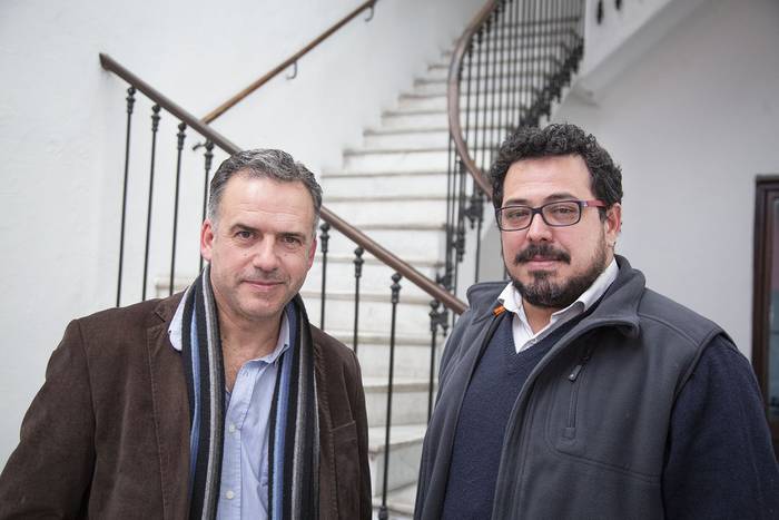 Yamandú Orsi y Alejandro Sánchez.  · Foto: .