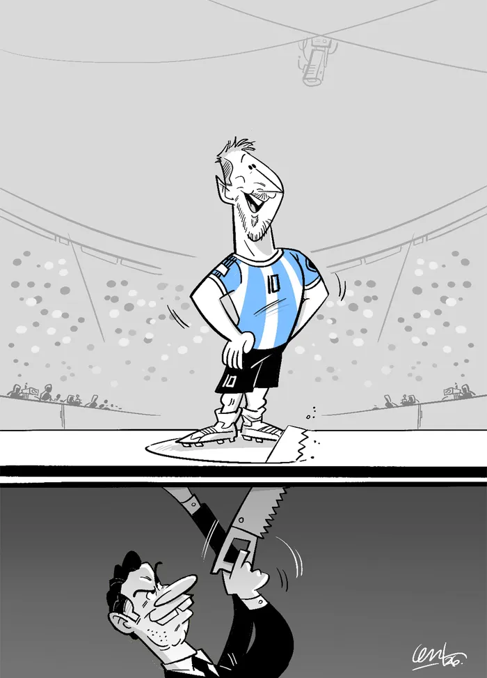 Foto principal del artículo '¿Quiénes conspiraron contra la selección argentina?' · Ilustración: Cristian Moreira (MiLoco)