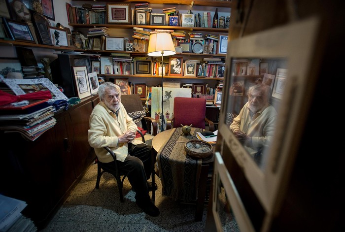 Osvaldo Bayer en 2014. · Foto: Fernando Pérez Re