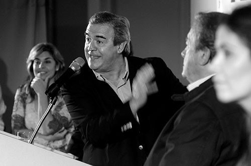 Jorge Larrañaga, ayer, durante el acto de la lista 2014, en un hotel céntrico de Montevideo. / Foto: Sandro Pereyra
