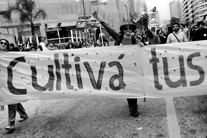 Marcha mundial por la legalización de la marihuana. / Foto:  Nicolás Celaya (archivo, mayo de 2012)