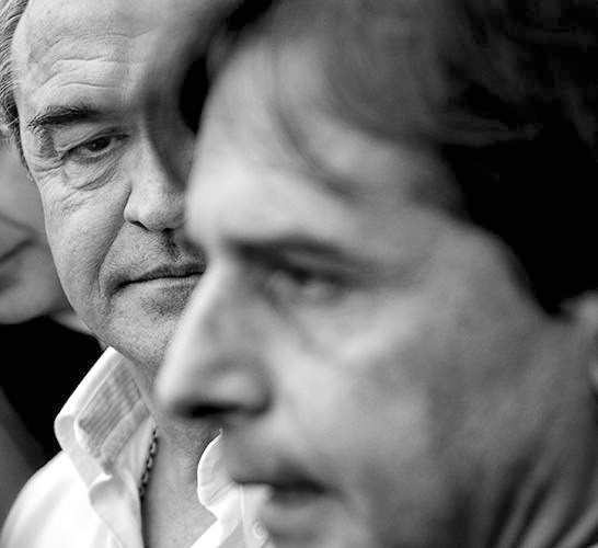 Jorge Larrañaga y Luis Lacalle Pou. Foto: Javier Calvelo (archivo, junio de 2014)